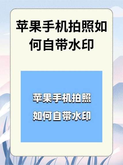 苹果手机怎么拍带水印的照片图标
