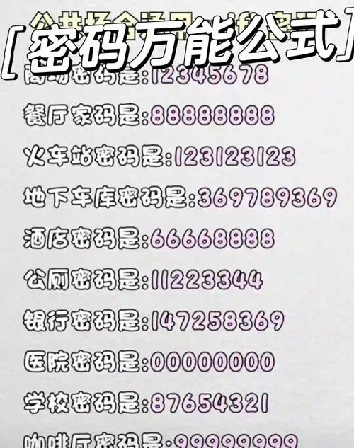 煜升8位密码一览表