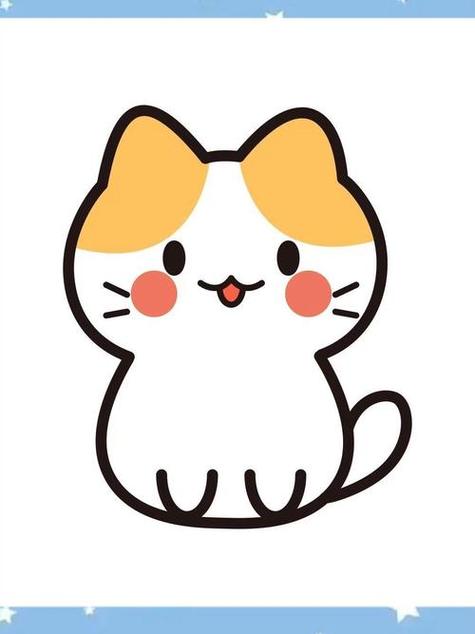 小猫卡通简笔画
