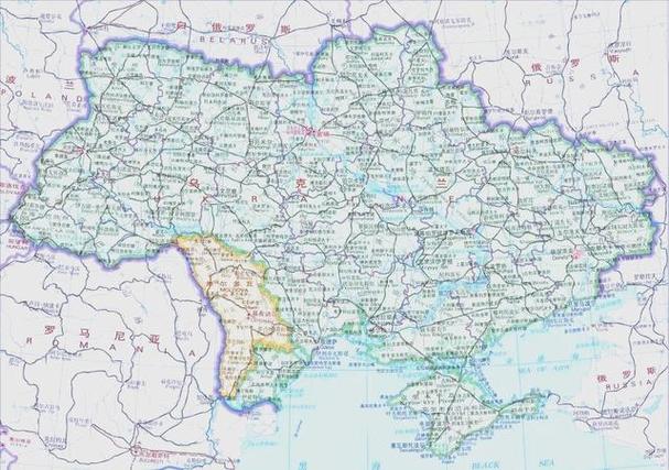 乌克兰与白俄罗斯地图