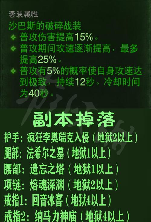 暗黑2圣骑士绿色套装大全图标