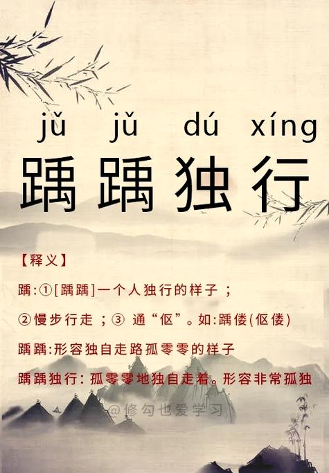 一人独行的霸气成语