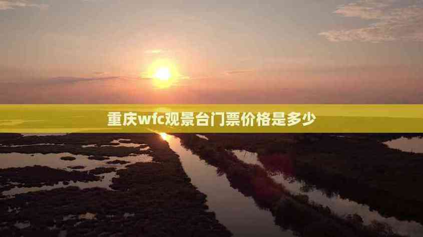 重庆wfc观景台门票多少钱 重庆wfc观景台门票多少钱