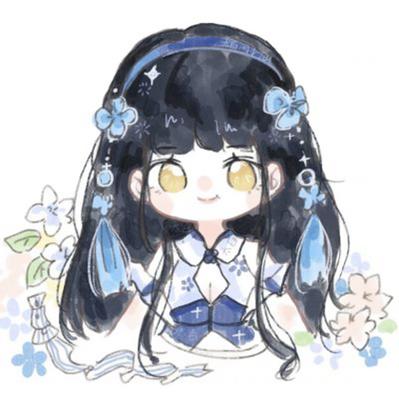 卡通画可爱Q版少女