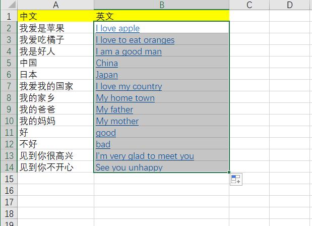 英文→中文转换翻译