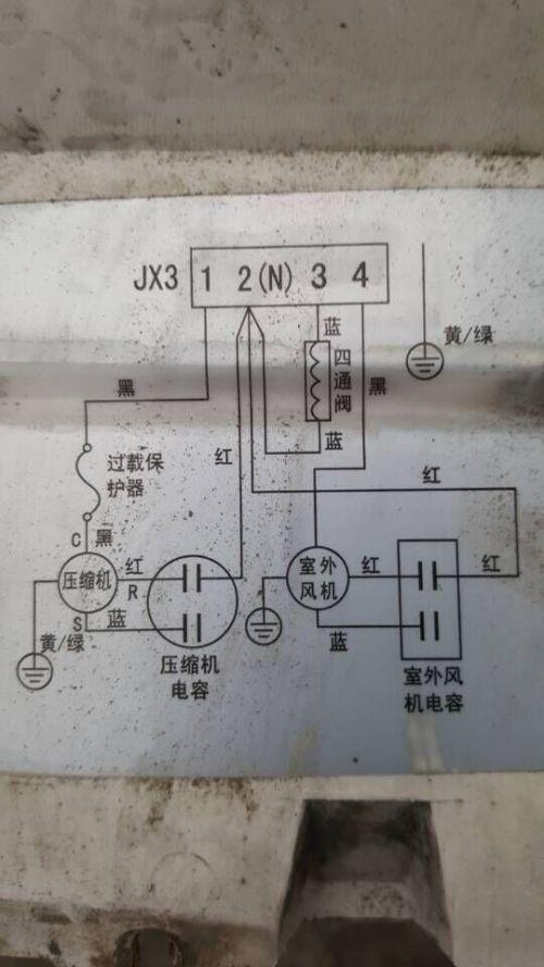 美的空调外机接线