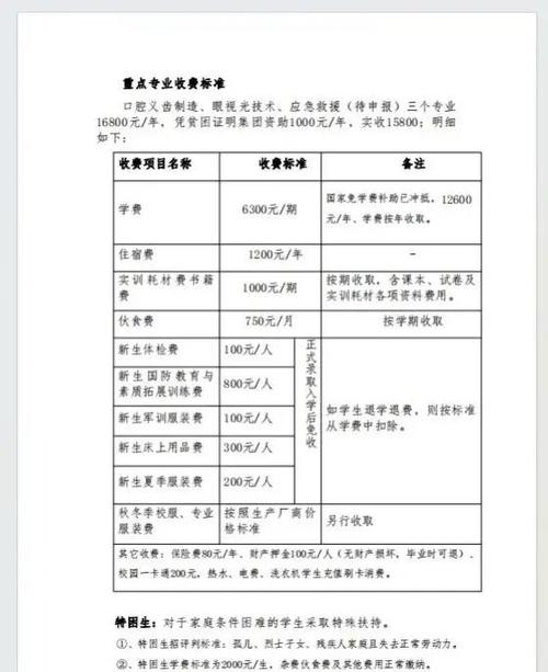 技校一年学费大概多少钱