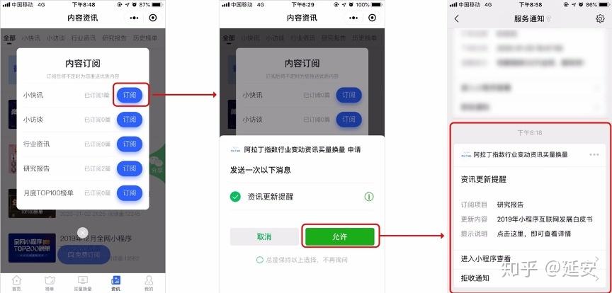 小程序推送消息 小程序推送消息