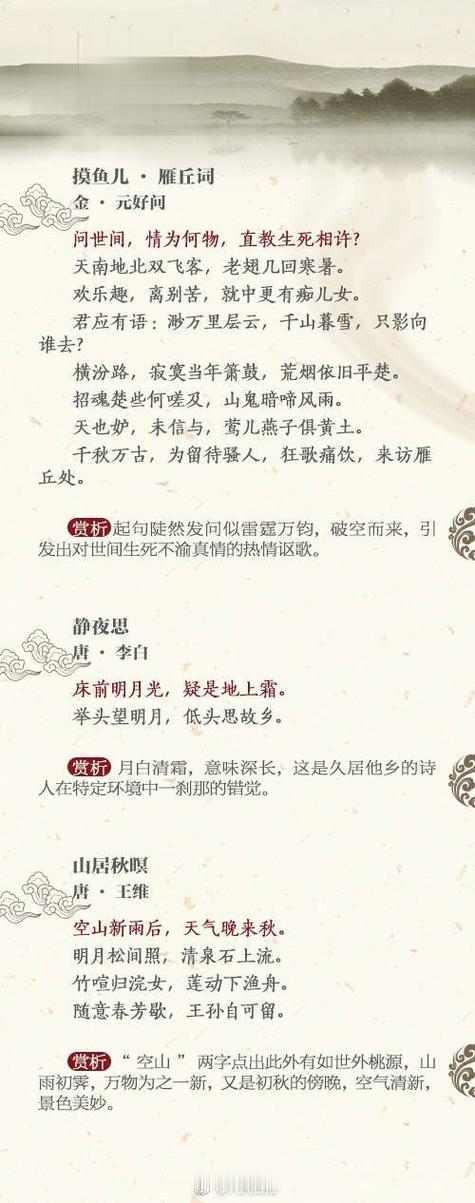 古代诗词中的诗意 古代诗词中的诗意