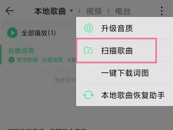 qq音乐扫描到本地音乐的歌看不到截图2