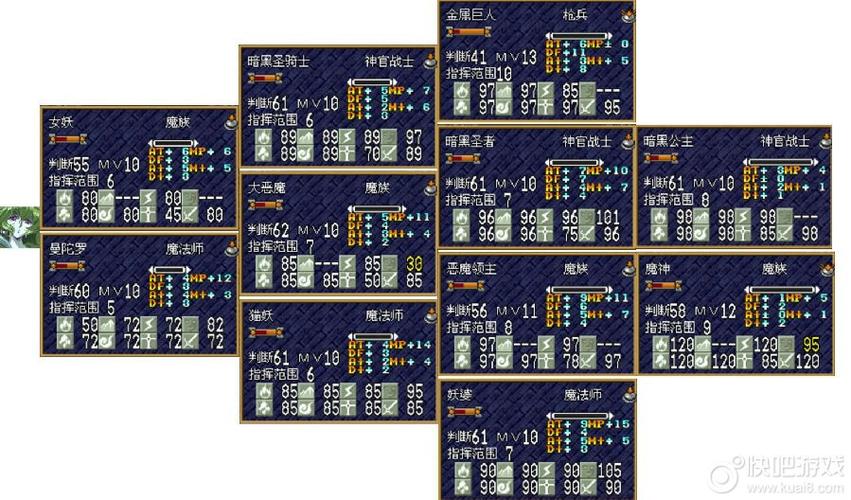梦幻模拟战4主角职业表
