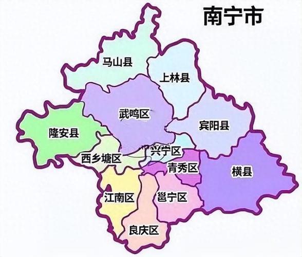 南宁市地图区域划分图