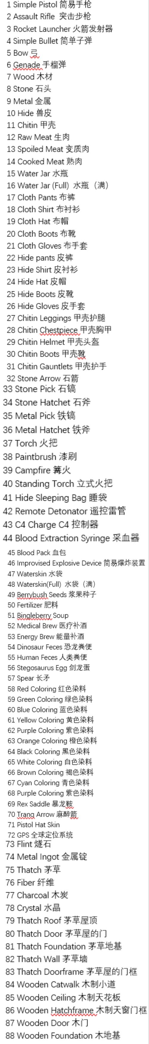 方舟生存进化普罗米修斯代码大全