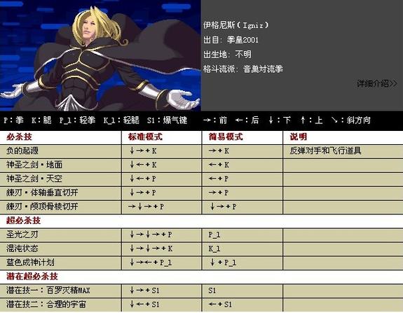 拳皇2023出招表