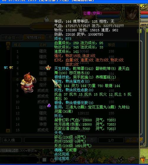 问道经典服强化宝宝