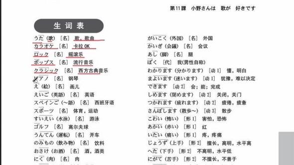 新标日初级单词打印版截图1