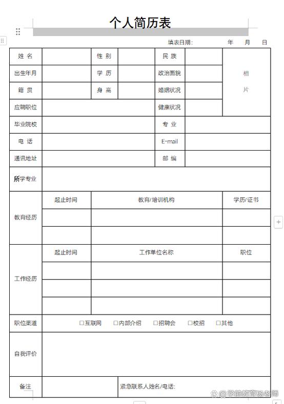 电子版个人简历截图2