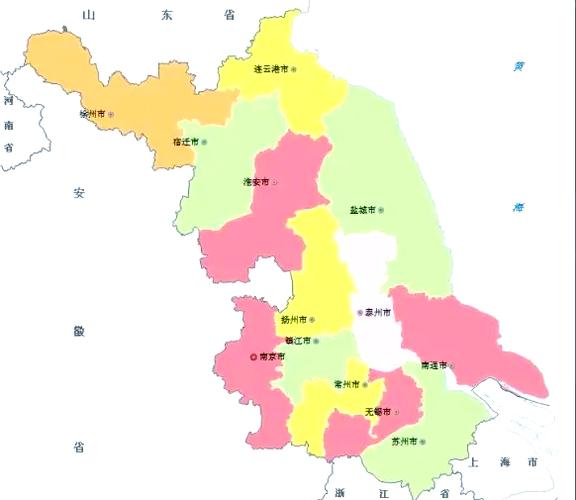 江苏十三市地图 江苏十三市地图
