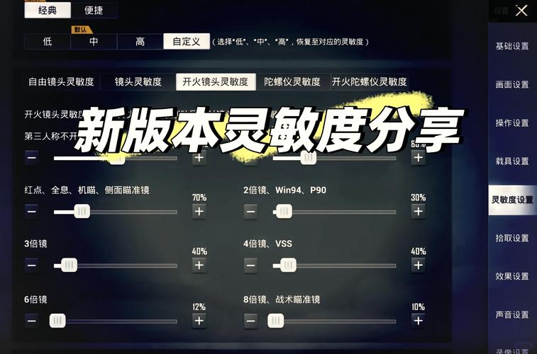 新版本吃鸡最稳灵敏度
