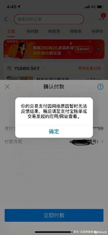 支付宝弹不出来支付界面