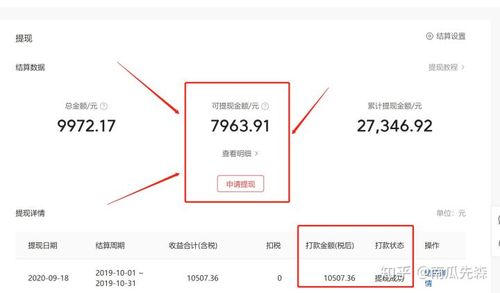 西瓜视频收益计算方式