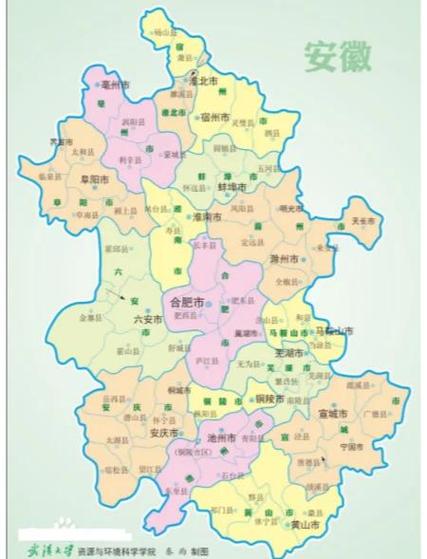 安徽省全省地图 安徽省全省地图