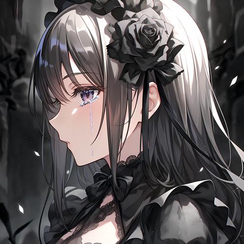孤独黑暗系女生头像