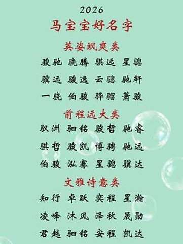马年宝宝取名字最佳字截图2