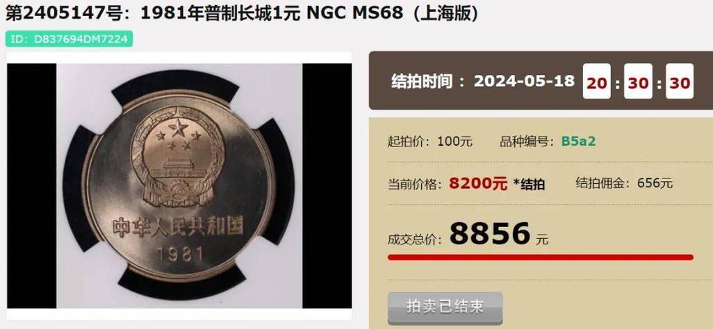 长城一元币价目表