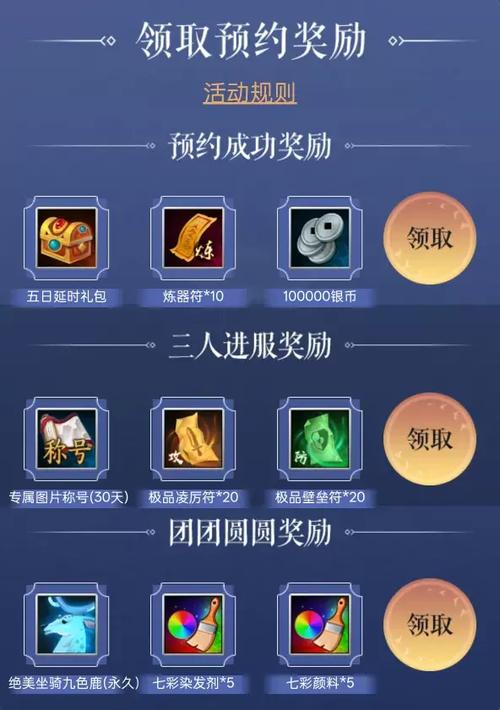 诛仙手游VIP奖励