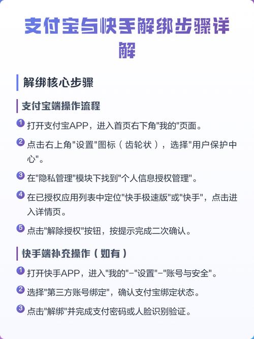 快手解绑支付宝的注意事项