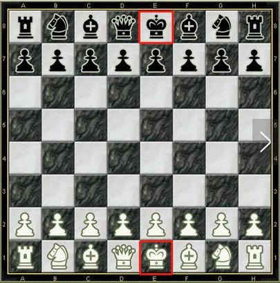 国际象棋中国王的位置