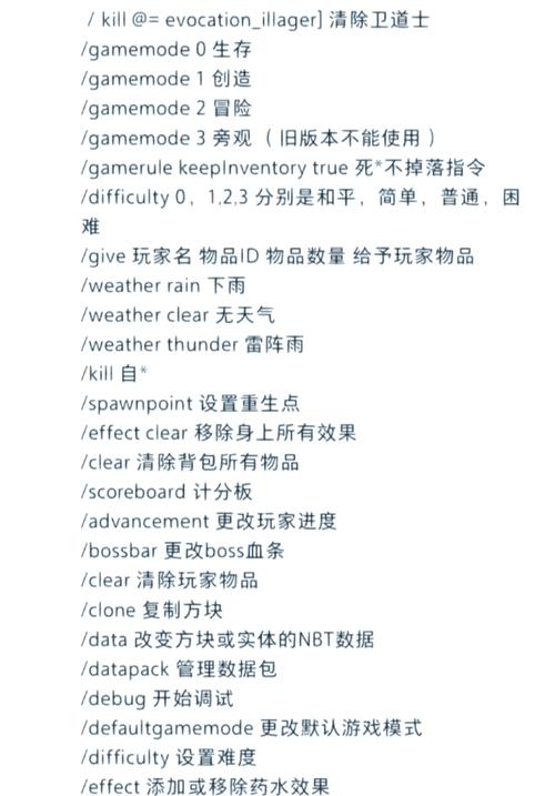 mc无限夜视指令代码