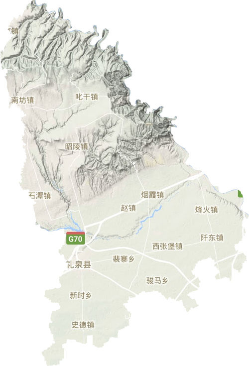 礼泉县各乡镇地图