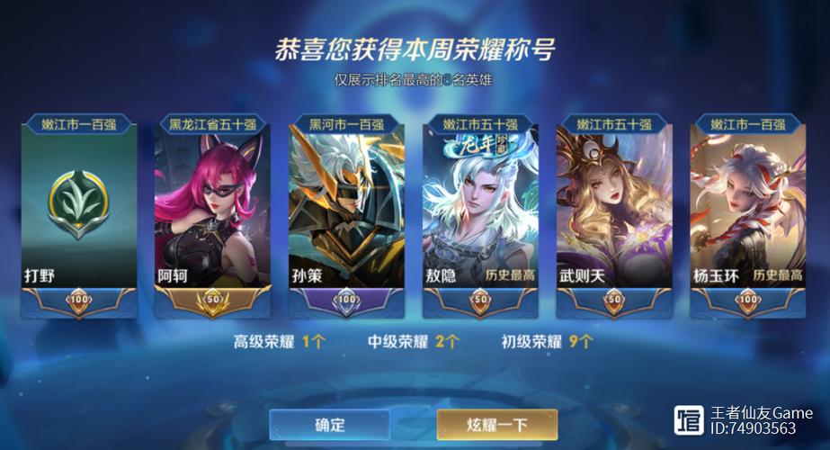 王者荣耀称号显示截图3