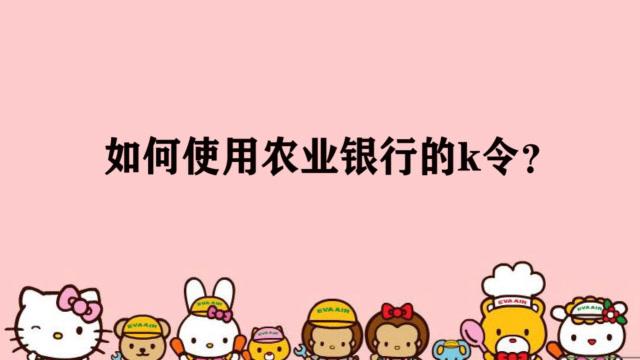 农业银行k令收费标准