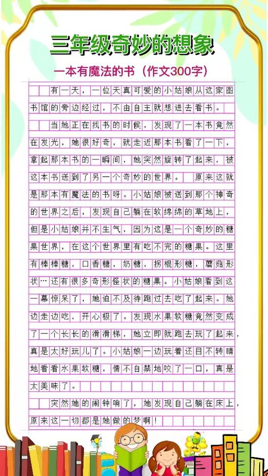 奇妙的想象作文300字四年级下册