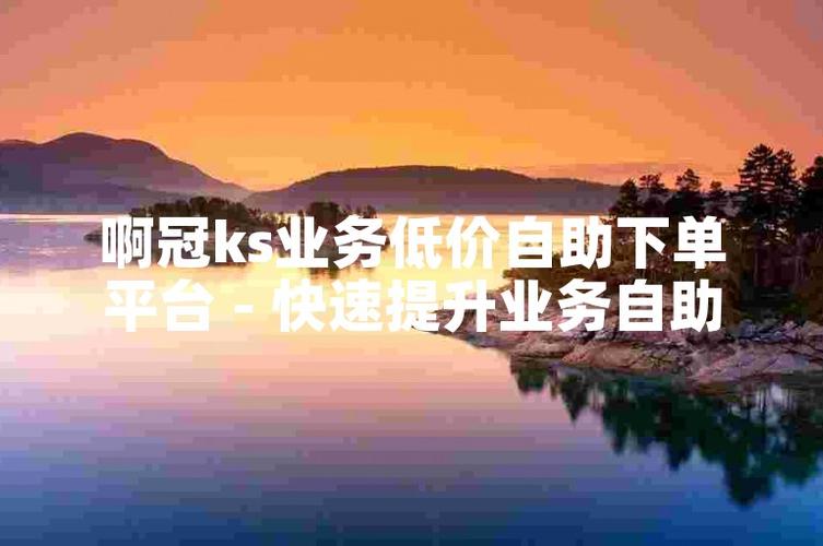 ks业务下单平台 超低价