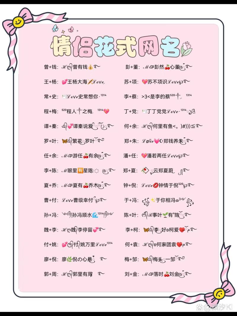 独一无二情侣网名
