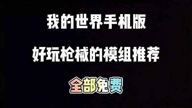 我的世界现代战争枪械模组黑色版免墙版