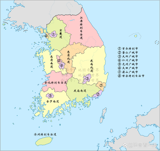 韩国地图高清全图