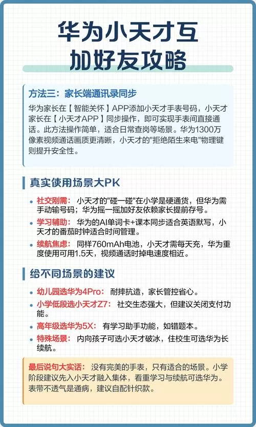 小天才加华为好友怎么加